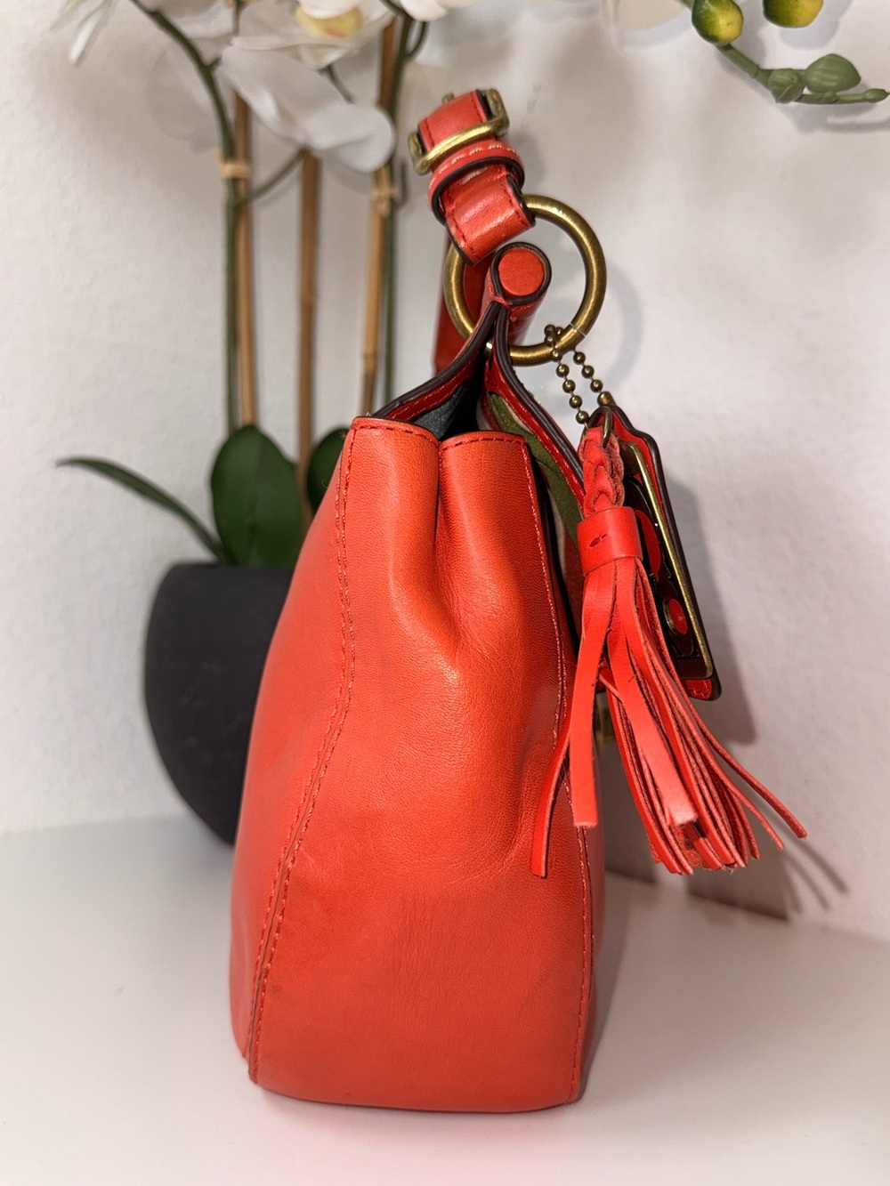Coach 70th Anniversary Willis Legacy Bag Vermillion Red Orange 19132 - Picture 6 of 17